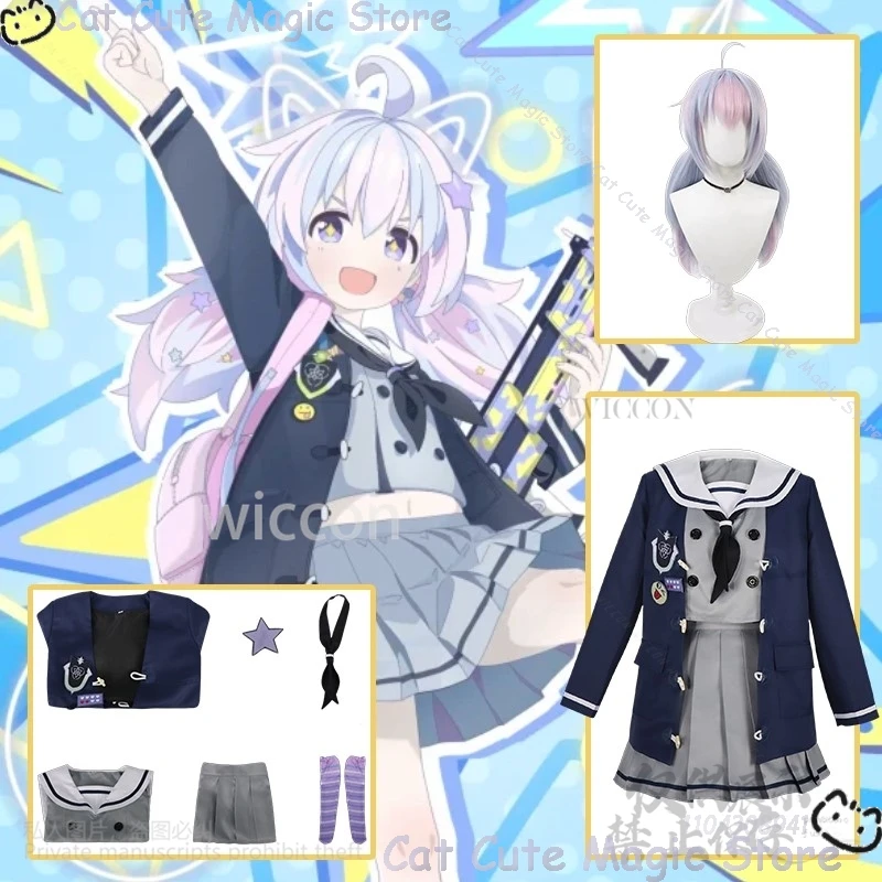 

Game Blue Archive Cosplay Uzawa Reisa Kawaii Japanese Girl JK School Uniform Dress Lovely Lolita Wig Comic Con Cos Customized