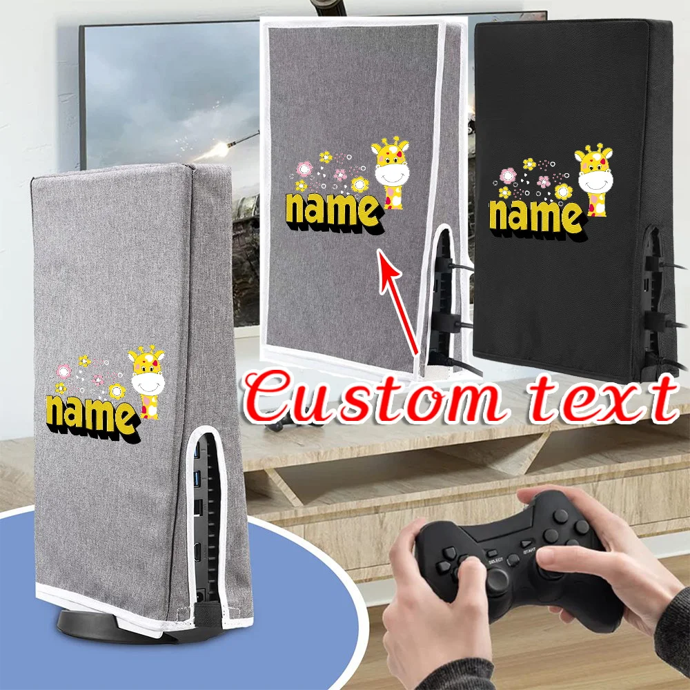 

Custom Name PS5 Gaming Console Dust Cover Protective Cover Waterproof and Dustproof Shell Protective Cover Cartoon Pattern