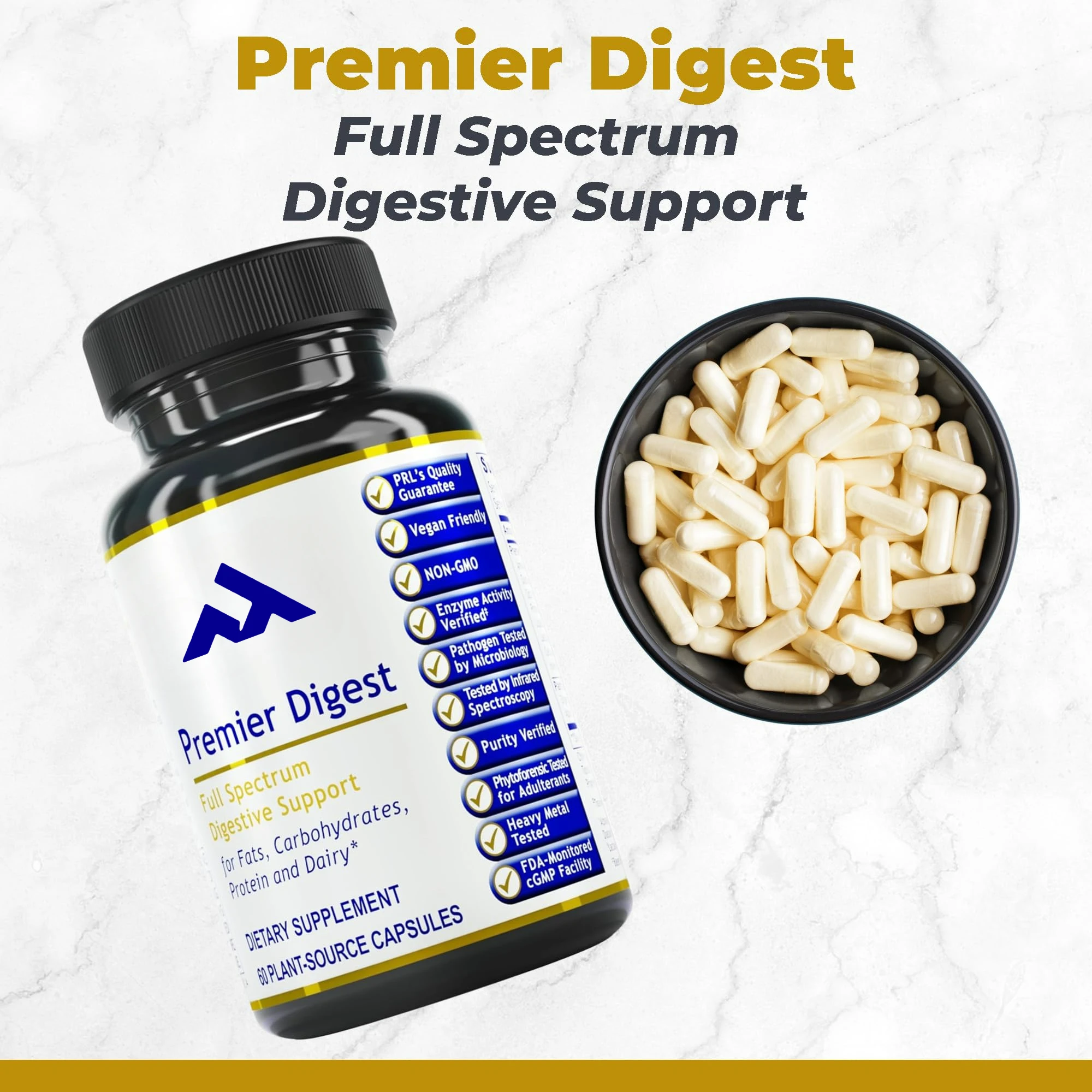 

Probiotics and Prebiotics Active Digestive Enzymes | Promote Digestion - Containing Amylase, Protease, and Lipase, 60 Capsules