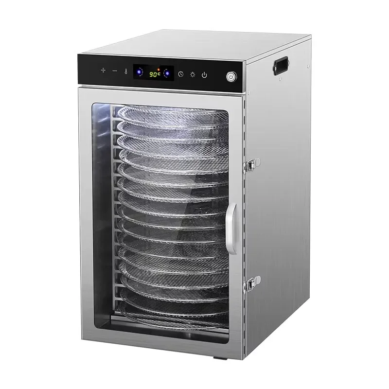 

12 Layer Automatic Fruit Drying Machine Home Commercial Touch Screen Rotating Fruit Vegetables Meat Food