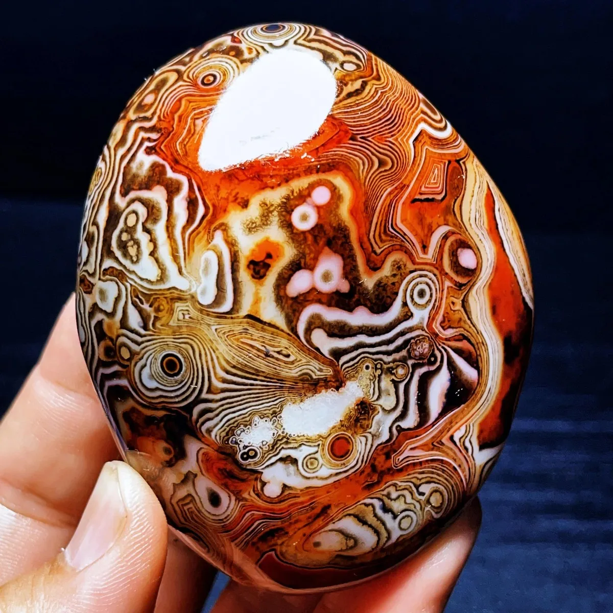 Large Natural Banded Agate Desert Treasure, Polished Tumbled, Artisan Stone, Rock Collection, Crystal Collection, Table Display