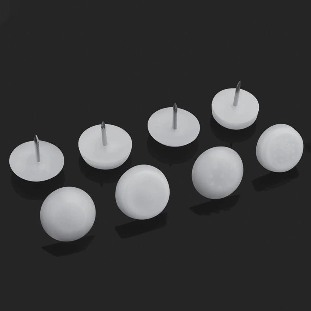 1-100 pçs redondo plástico piso unhas móveis unhas sofá mesas e cadeiras unhas resistentes à umidade unhas anti-skid pé almofadas