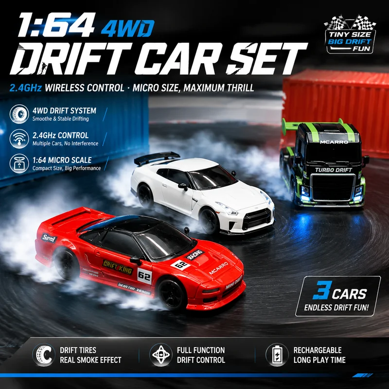 

Official Genuine MCARRO MC061 MC062 MC081 Full Series 4WD Desktop Mini RC Drift Car 2.4G High Speed Remote Control Racing Car Mo