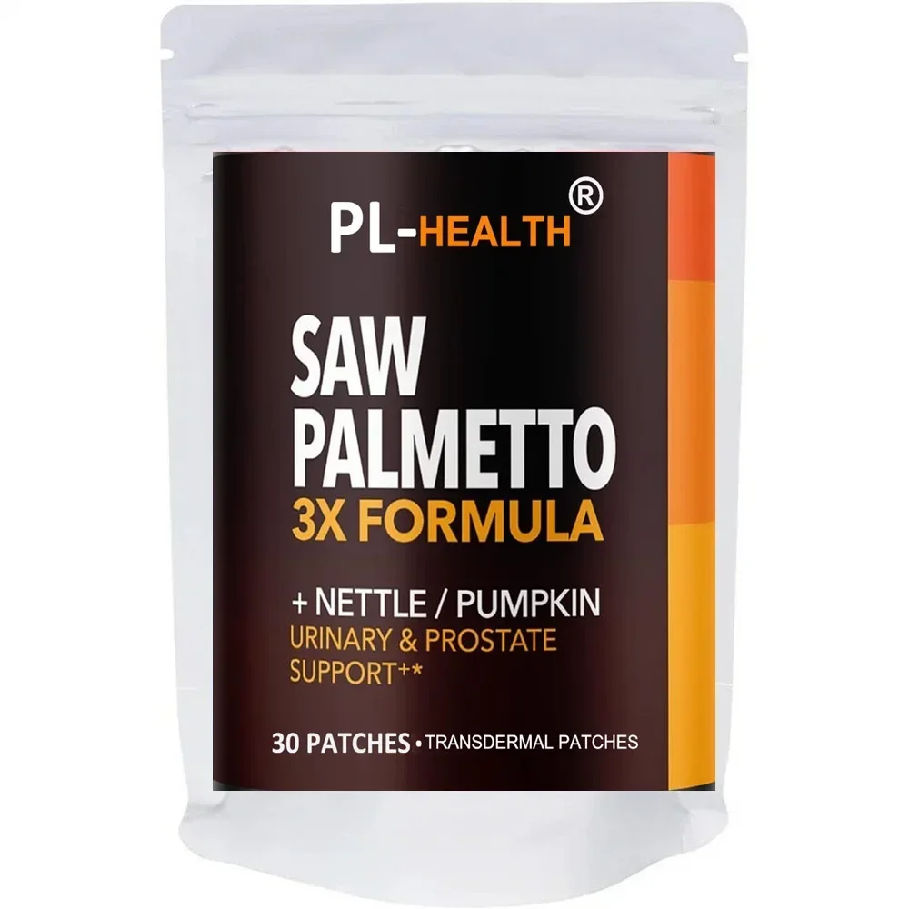 

Saw PalmettoTransdermal Patches Stinging Nettle Pumpkin Seed Extract Urinary Health Prostate Support for Men's Health 30 Patches