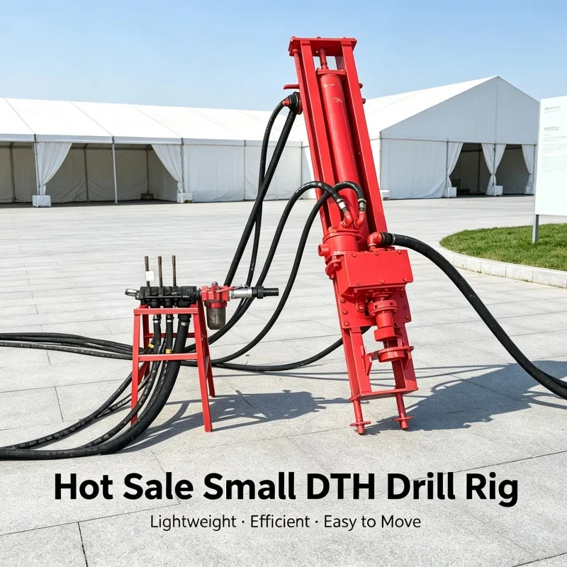 Customized Portable Mining DTH Drilling Rig, Small Open Pit Rock Drilling Rig, Quarry Blasting Drilling Equipment