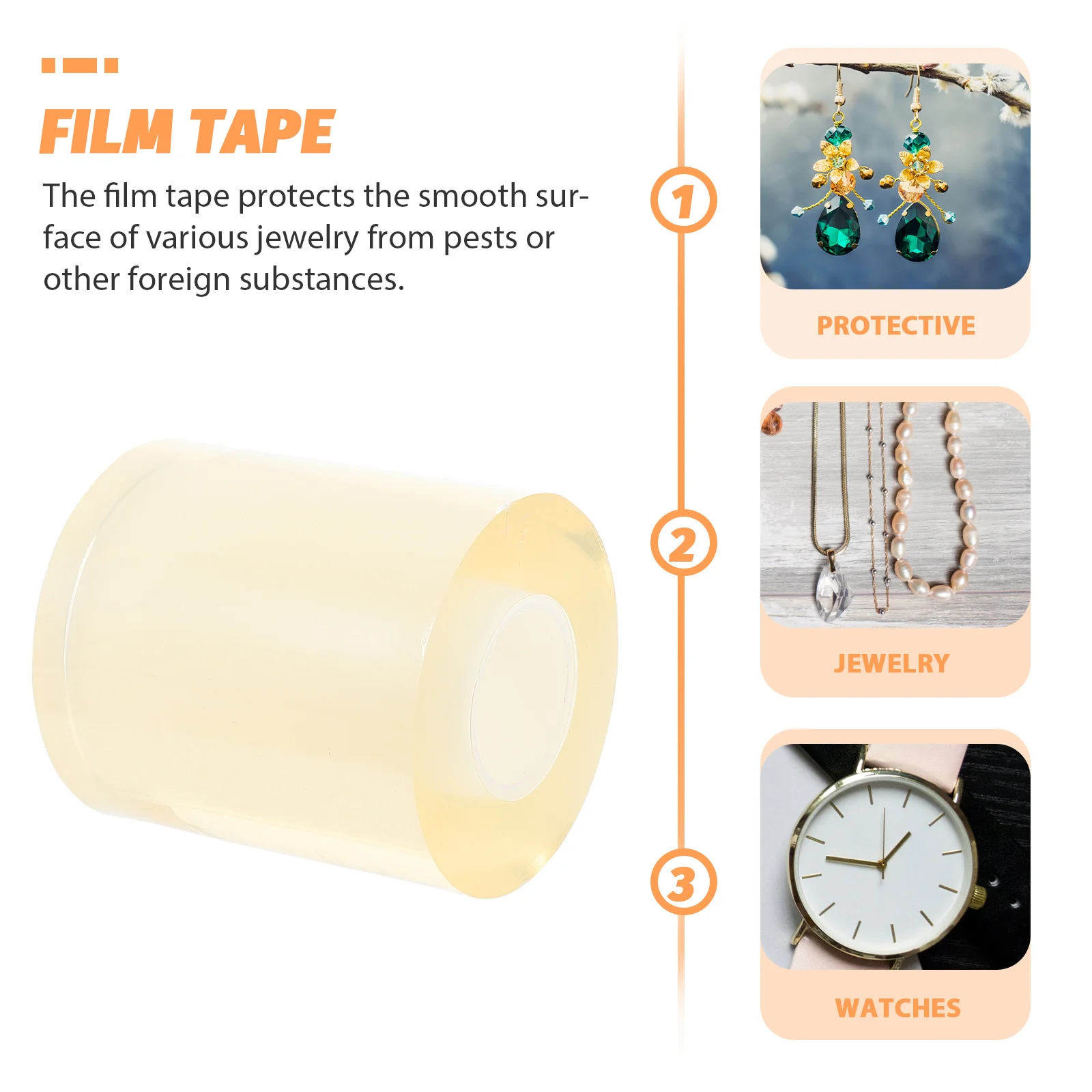 

Static Protective Film Transparent Clear Watch Repair Protector Tape Jewelry Tools for Watches