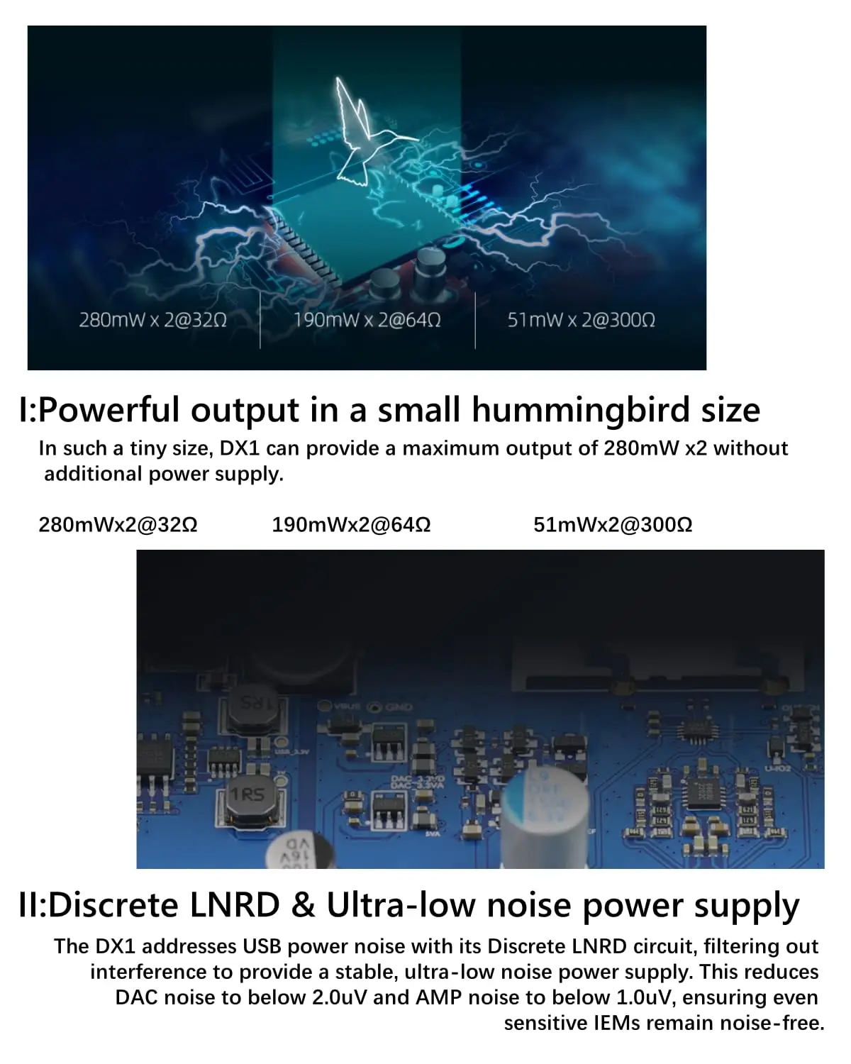 مضخم صوت DX1 Mini DAC وسماعات الرأس، LNRD منفصل لنظام التشغيل Windows، MAC، iOS، Android، HiFi Audio (أسود) #5