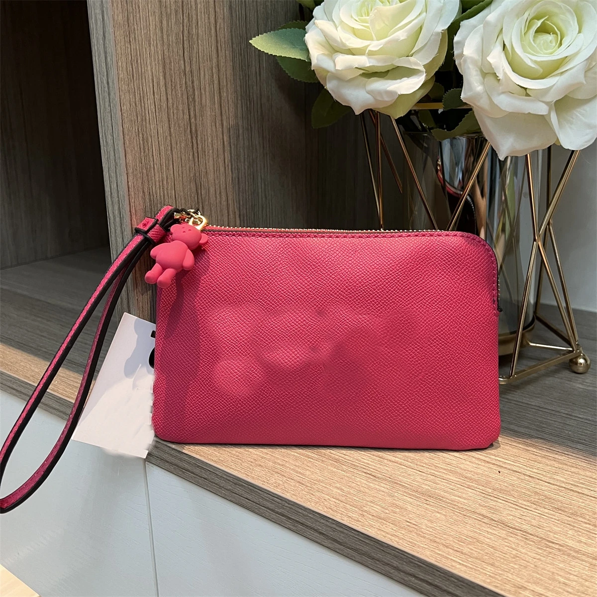 Fashionable TOUS bag bear solid color handbag simple personality classic trend ladies handbag wallet