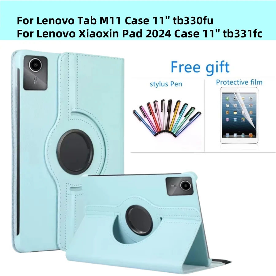 Voor Lenovo Tab M11 Case 11 ''TB330FU 360 Graden Roterende Stand Tablet Cover Voor Lenovo Xiaoxin Pad 2024 11 inch TB331FC