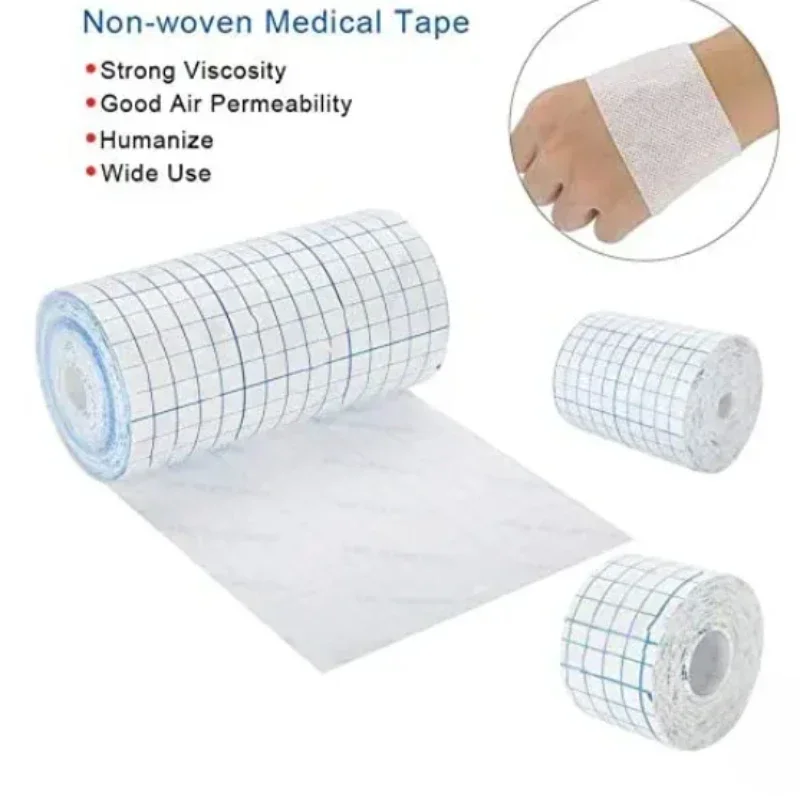 Non-Woven Breathable Tape Skin Healing Protect Confort Fabric Antibacterial Wound Dressing Fix Bandage Cloth Adhesive Tool