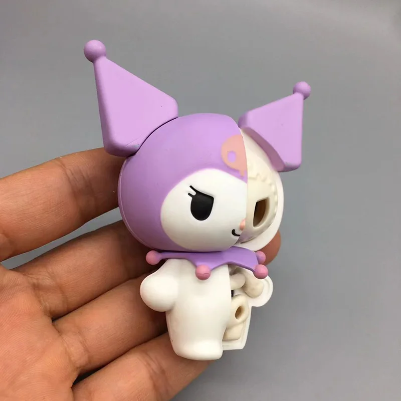 Olá Kitty Half Bone dos desenhos animados, Kuromi Cinnamoroll, Periférico Criativo, Bonito Desktop, Kawaii Sanrio Brinquedos engraçados, Presente de aniversário