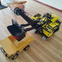 RC Electric Excavator 4100 Front Shovel Excavator Metal Model 1/25 RTR with Light and Sound System Boys Remote Control Car Toy