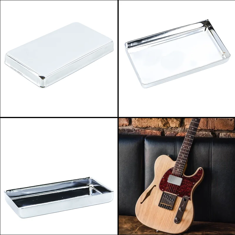 Chrome Thin Short Guitar Pickup Cover Electric Guitar Humbucker Chrome Plated Metal Cover DIY Guitar Upgrade