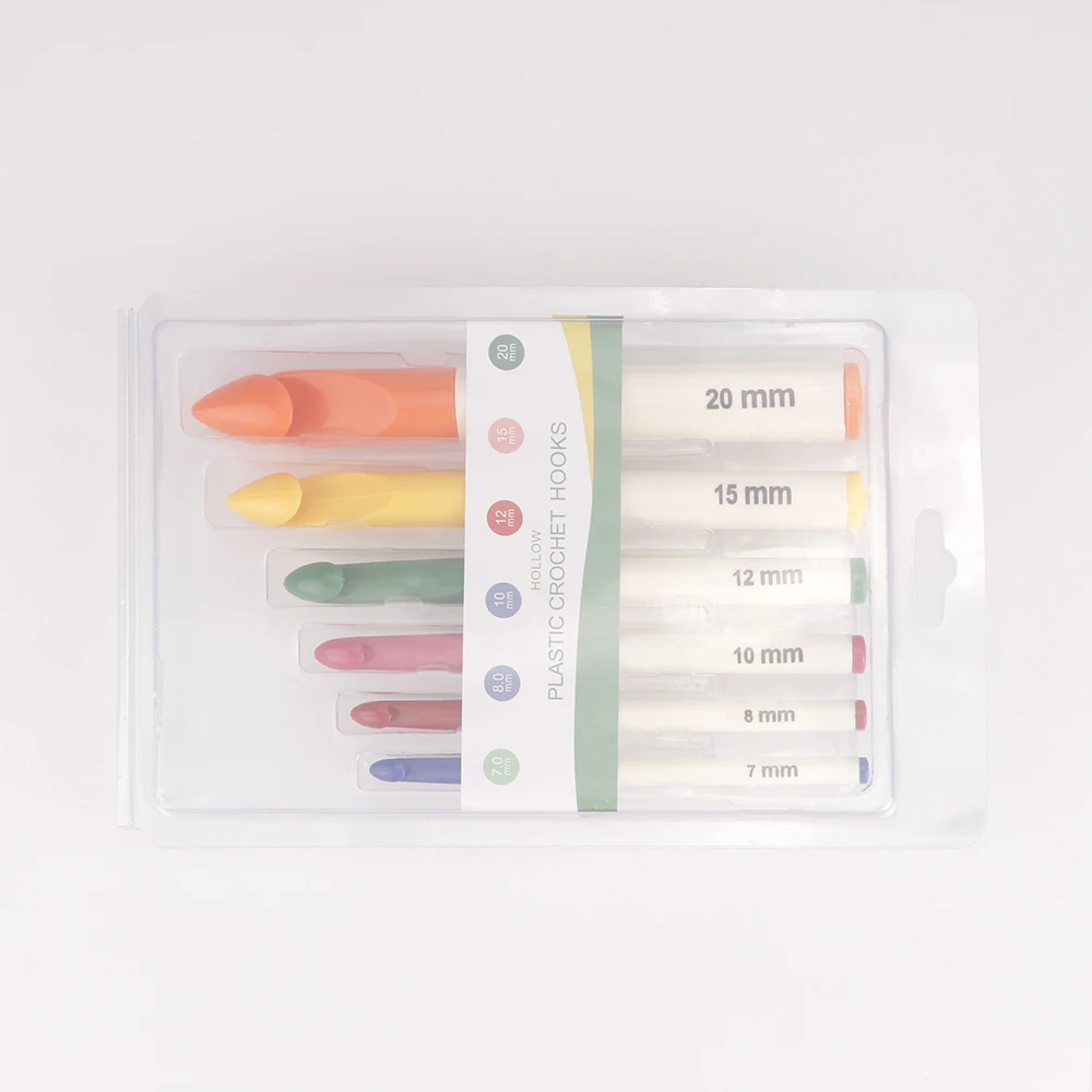 Juego de Agujas de Ganchillo para Tejer a Mano, Agujas de Plástico Gruesas y Huecas de Punta Única para Tejer Suéteres, Kit de Herramientas para Tejer