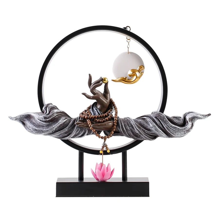 Decoration Incense Burner Ornament Ceramic Antique Lotus Incense Burner Porcelain Retro Hand Lamp Porta Incienso Oil Burner