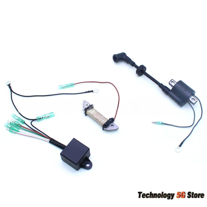 

Outboard Ignition High Voltage Package Charging Coil Set 6E0-85570-00 6L5-85540-M0-00 6E0-85520-70 for Yamaha 2 Stroke 3-3.5 HP