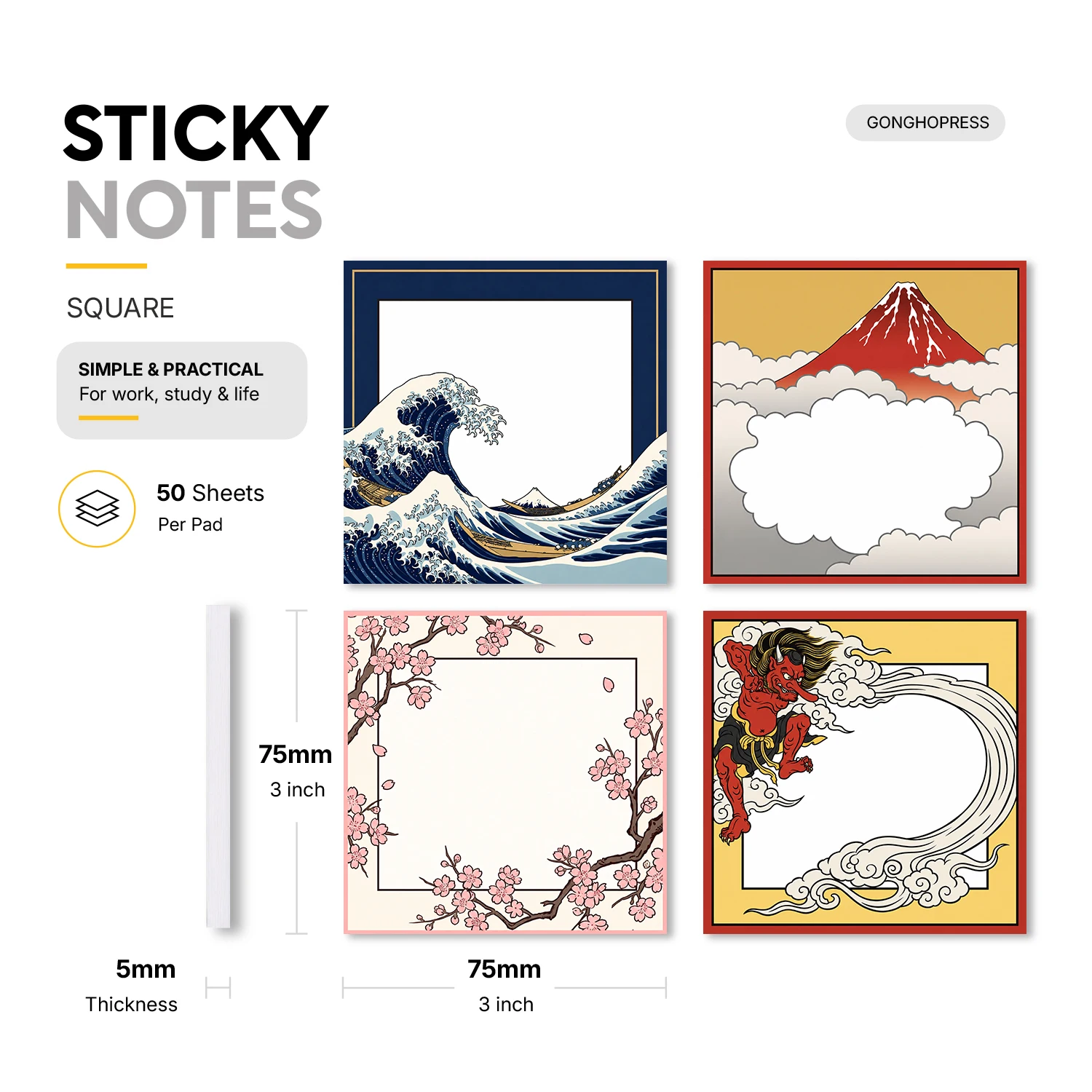 4pcs Japanese Style Sticky Not - Total Stationery & Office Supply review and price