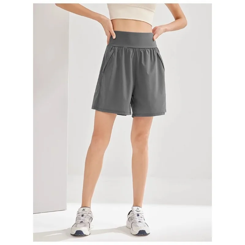 

Женские летние тонкие шорты, притягивающие животик, подтягивающие ягодицы, брюки средней длины для фитнеса, закрывающие ягодицы