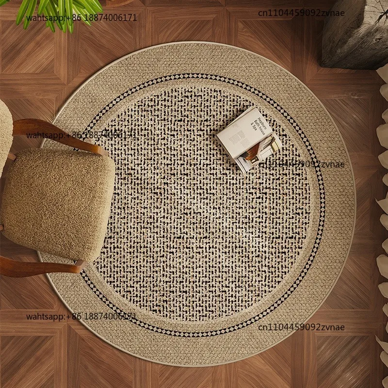 Light luxury round carpet, living room dirt-resistant and easy to take care of, study computer chair non-slip mat