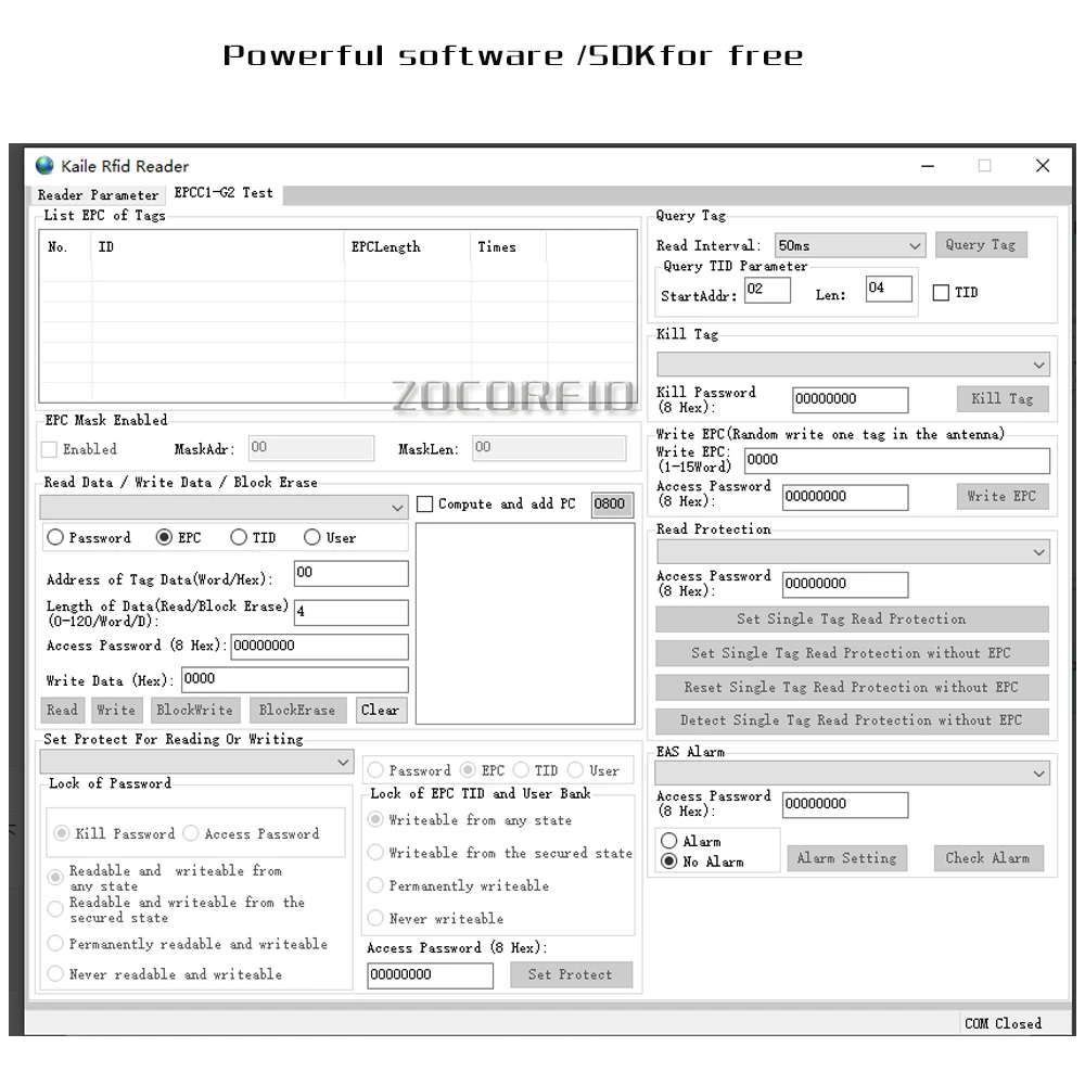 Leitor de Cartão UHF Escritor Copiadora Cloner, Cartão UHF, RFID, ISO 18000, 6C, 6B, 18000-6C, EPC GEN2, Tag Cópia TID