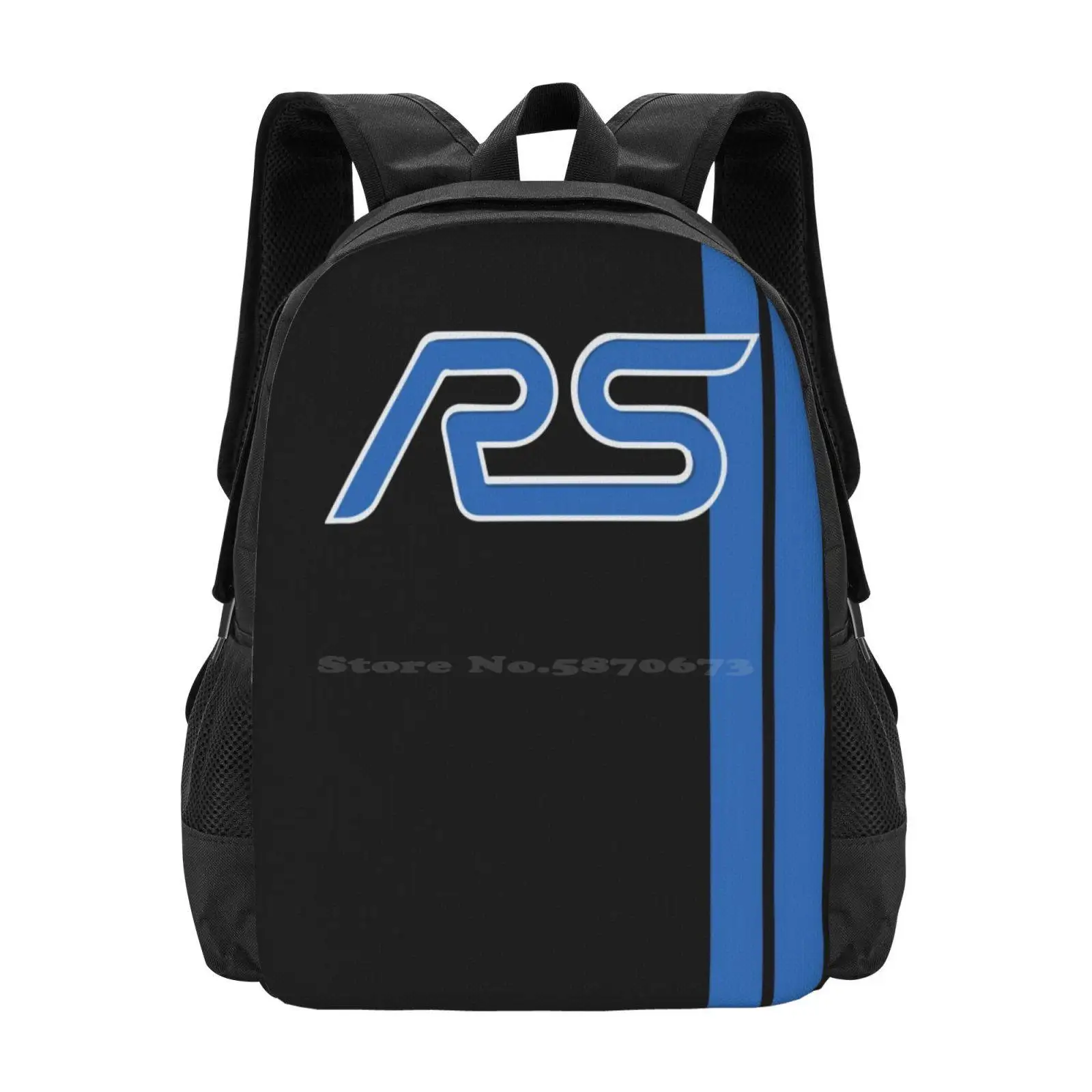 Rs Nitrous Blue Racing Stripes Hot Sale Backpack Fashion Bags Rs St Fiesta St Rally Cross Rally X X Games Nitrious Wrc Wrx Sti