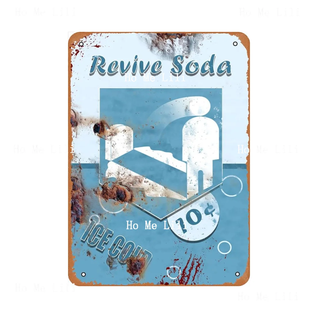 The Classic Arcade Video Game Poster Metal Tin Sign Quick Revive Soda Perks Wall Art Decor Tin Sign