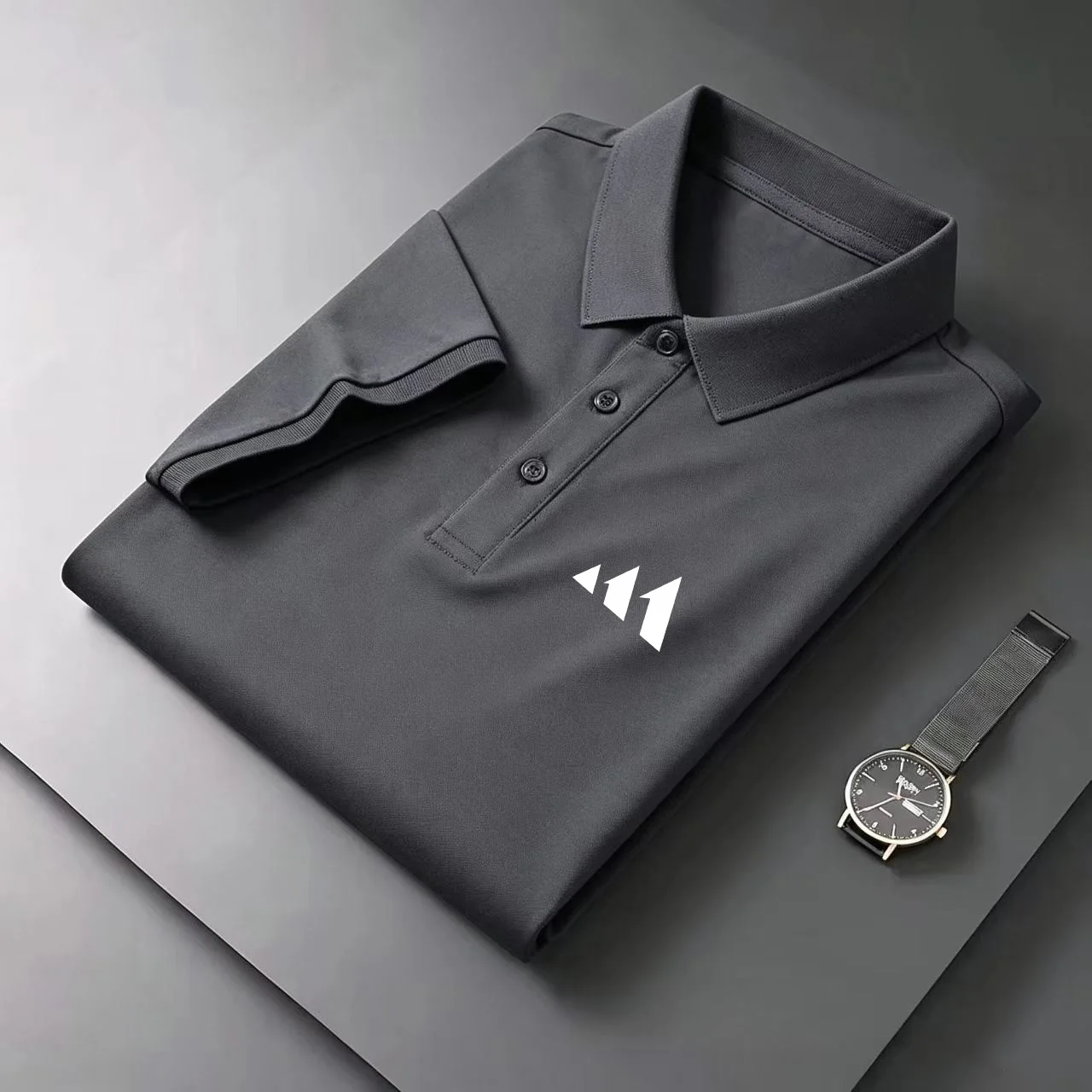 Summer Men's premium polo shirt, quick drying, breathable, casual, business fashion, sports, short sleeved, men's clothing