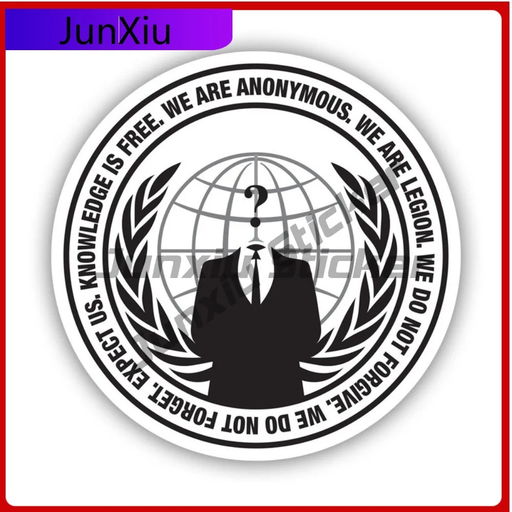 

We Are Anonymous Guy Fawkes Sticker Uv Protected Decals Activist Hacker Collective Auto Decor Car Sticker Vinyl Decal Die Cut