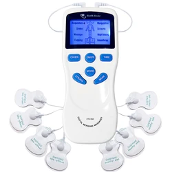 8 Modes Tens Machine Digital Therapy Electric EMS Muscle Stimulator Dual Channel Body Massage Relax Full Body Muscle Massager