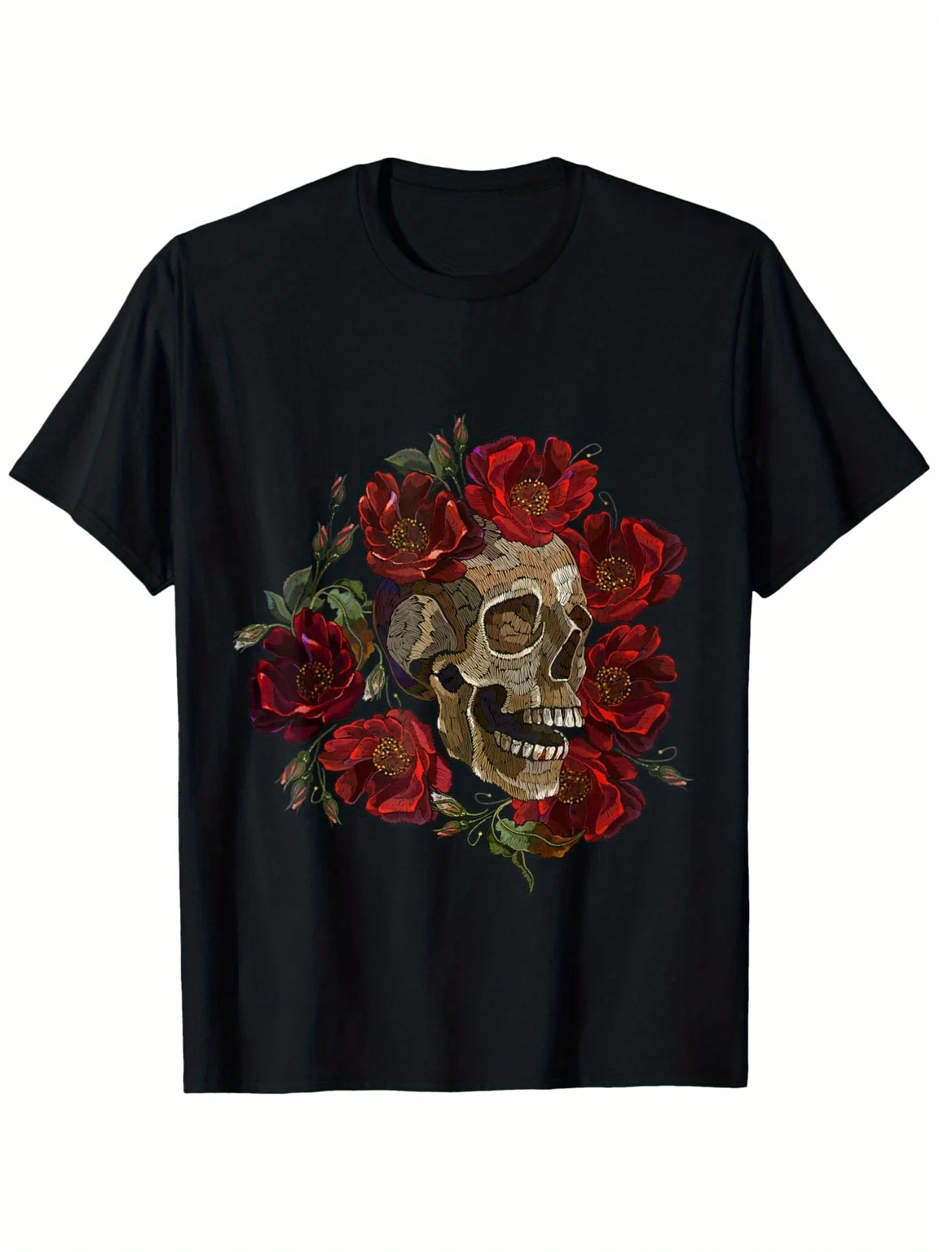 تي شيرت رجالي ملابس الشارع 100% قطن ماص للرطوبة يسمح بالتهوية بقصة عادية وأكمام قصيرة ورقبة دائرية تي شيرت جرافيك مطبوع مع Sk #1