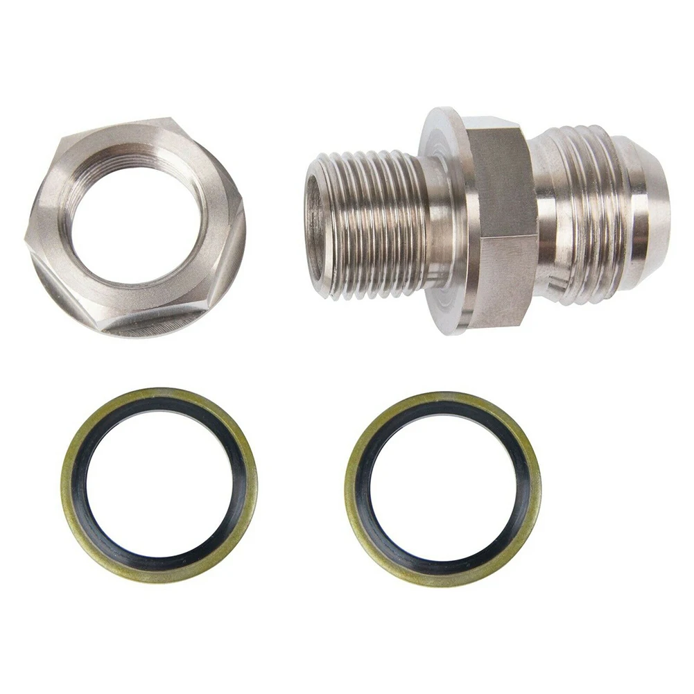 

For Turbo Oil Pan Return Drain Adapter Fitting 10AN Bolt On Steel Adapter Compatible with Turbo Oil Return Systems