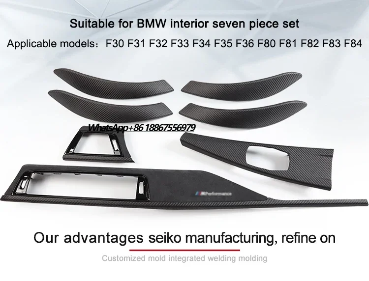 

Factory Sport Red Interior Accessories 7-piece Set for 3 Series 4 Series Inner Trim Parts for F30 F31 F34 GT3 F36