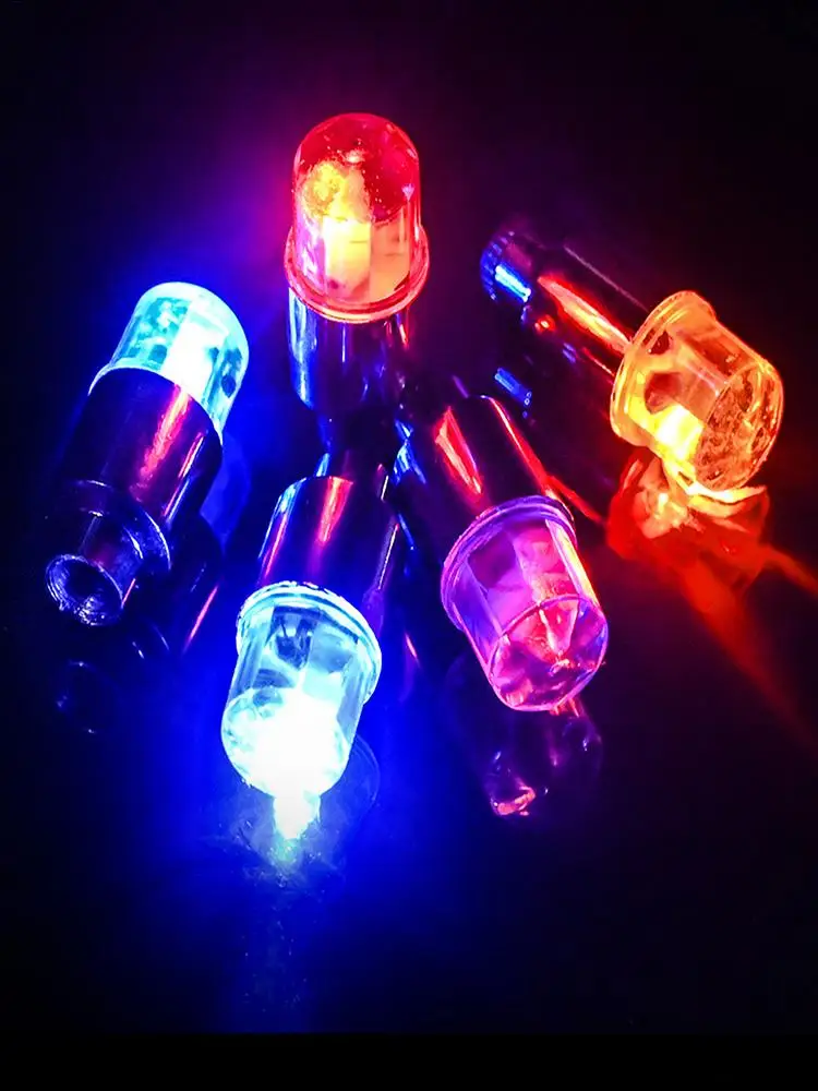 2pcs Car Wheel Led Lights Colorful Tire Decorative Lights Tire Valve Stem Caps Light Tire Valves Colorful Lights For Car Bike