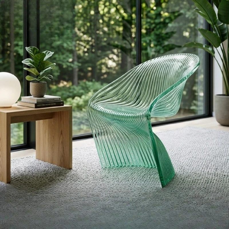 Acrylic slice transparent gradual change single seat, acrylic slice transparent gradual change single seat
