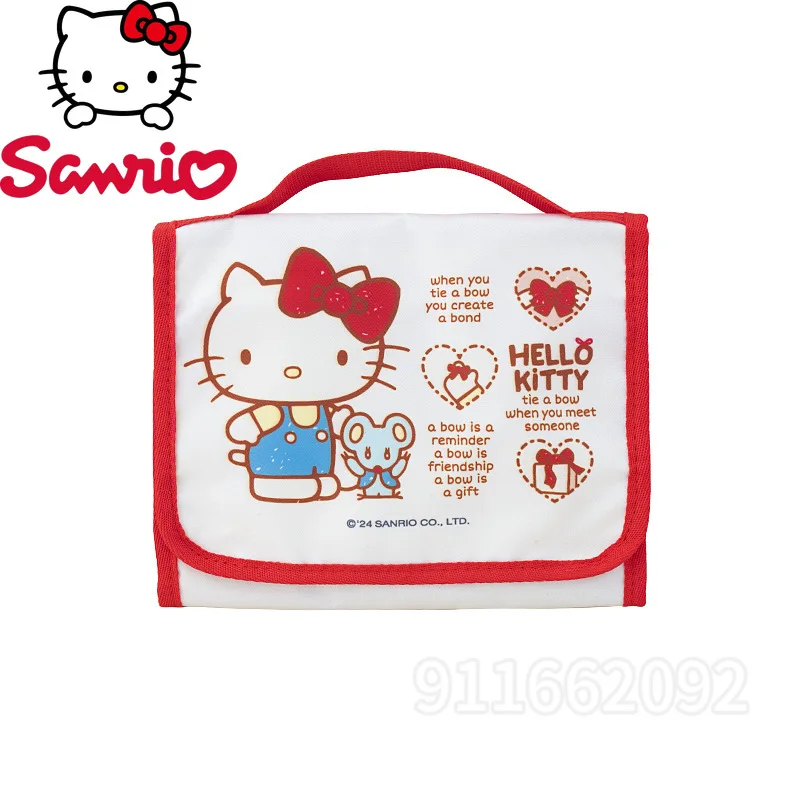  Hello Kitty New Cosmetic Bag Luxury Brand Portable Folding Cosmetic Bag Large Capacity Travel Storage Toiletry Bag
