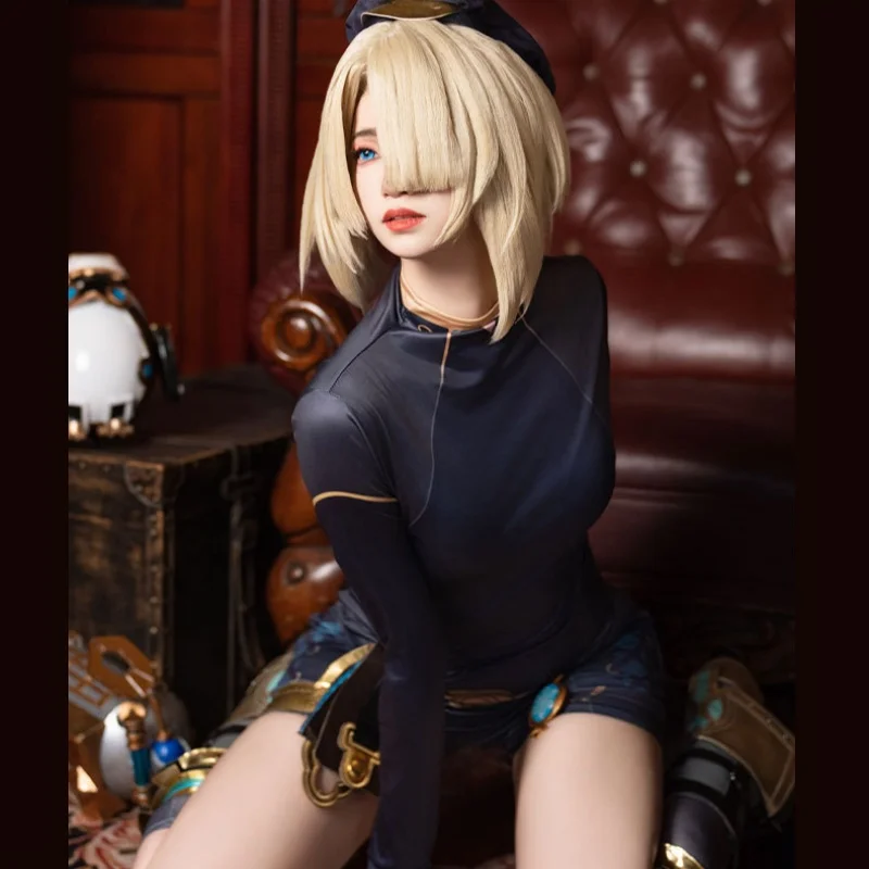 Genshin Impact New Arrival Freminet Cosplay Costume Freminet Cosplay Wig Uniform Outfits halloween Cosplay Costume With Hat Prop view 6