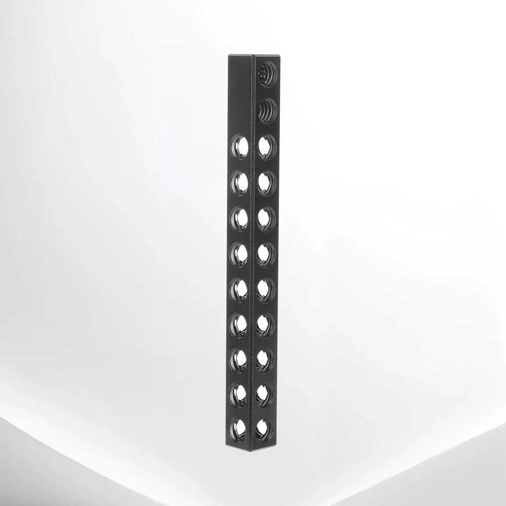 CAMVATE Aluminiowa listwa mocująca (cheese bar) 75/100 mm z wieloma otworami na śruby 1/4-20 do samodzielnego montażu akcesoriów — zdjęcie produktu 5