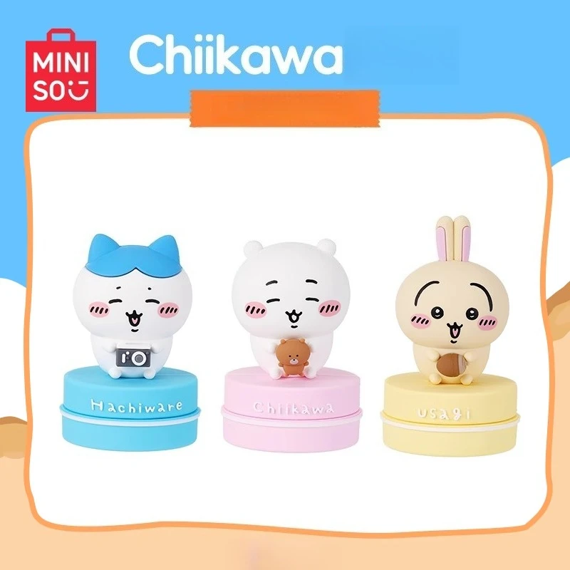

Miniso Chiikawa Series Cute 3D Seal Ornament Cute Anime Peripherals PVC Model Toy Decoration Creative Birthday Gift for Boy Girl