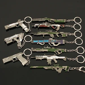 Apex Legends Weapon Model Keychain para homens, pingente de metal, chaveiro, fãs, decoração de bolsa de carro, jóias, G7, VK-47, R99, RE-45 10 principais vendas apex legends luminária - №9