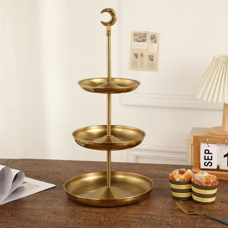 European Light Luxury Multi Layer Fruit Plate Household Living Room Coffee Table Decoration Popular Fruit Snacks Nut Storage