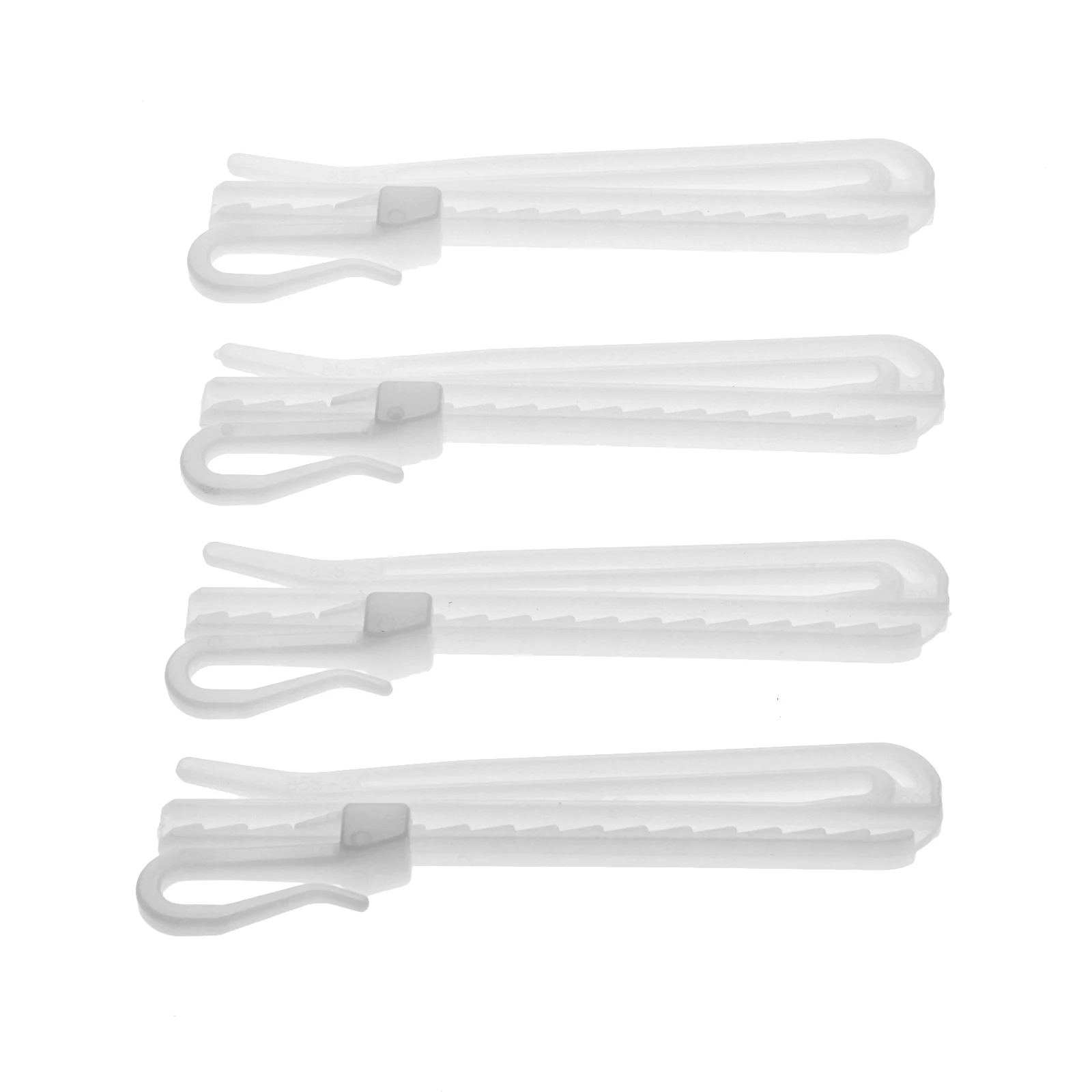 200Pcs Curtain Hooks Pleat Clips Adjustable Pleat Plastic Pinch Ratchet System Pinch Pleated Drapery Pin Hook for Window Door