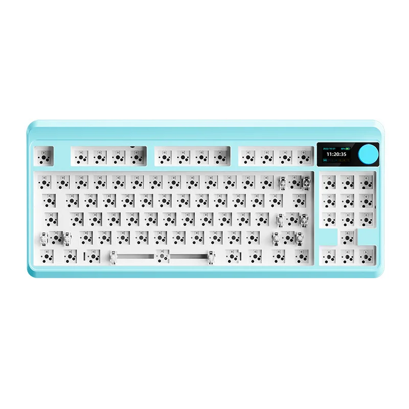 Y830Pro Custom Aesthetic Mechanical Keyboard Tri Mode Wireless Bluetooth Rgb Translucent Keycaps Metal Knob Hd Screen Gaming Kit