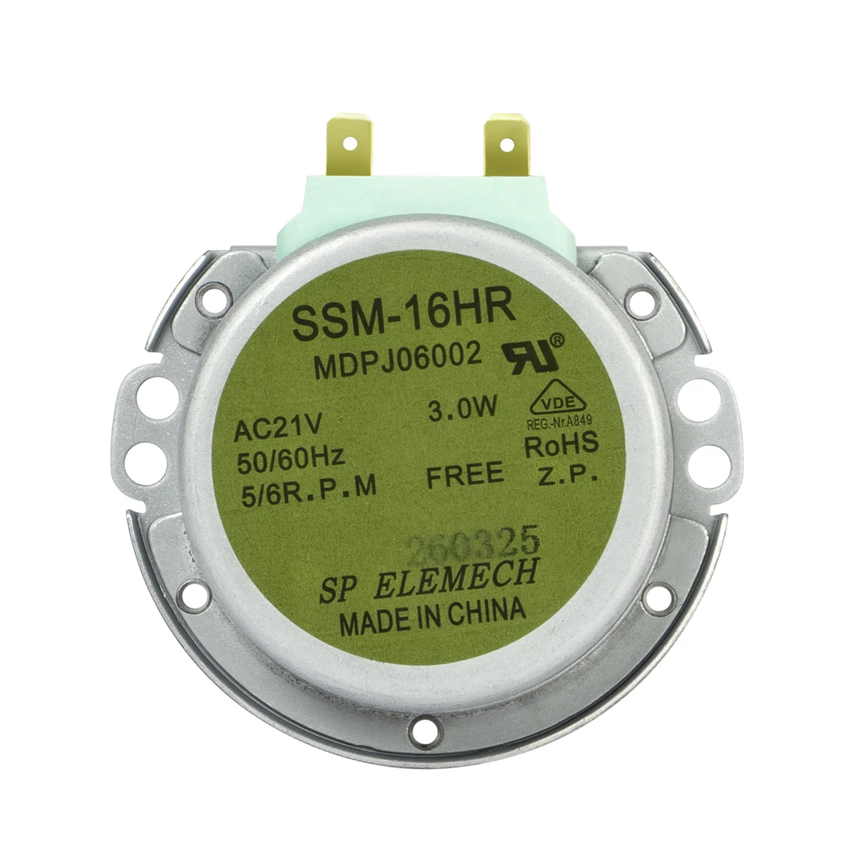 Motor de plato giratorio para microondas SSM-16HR AC21V 3W 50/60Hz para LG, motor síncrono para hornos de microondas