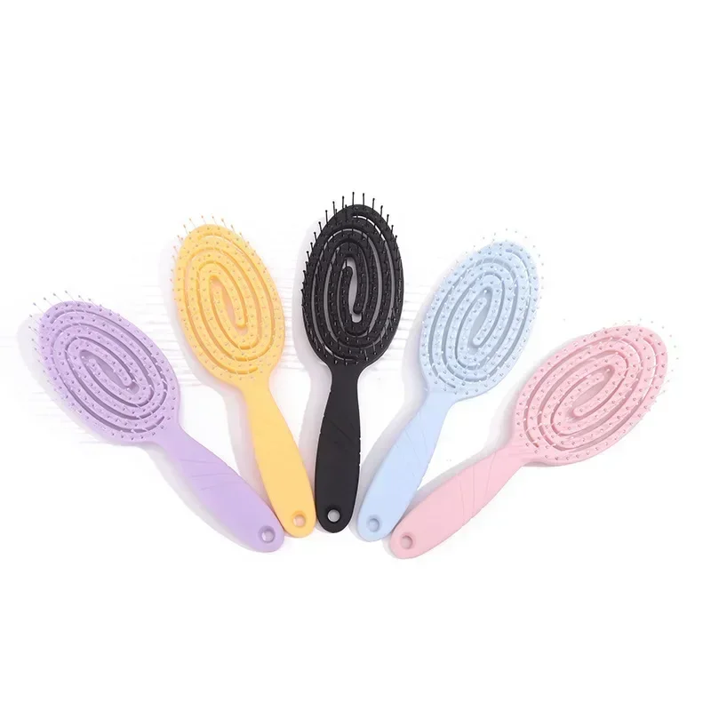 1PC Relaxing Elastic Massage Comb Portable Hair Brush Massage Brush  Brushes Head Combs Scalp Massage Brush Wet And Wavy Bundl