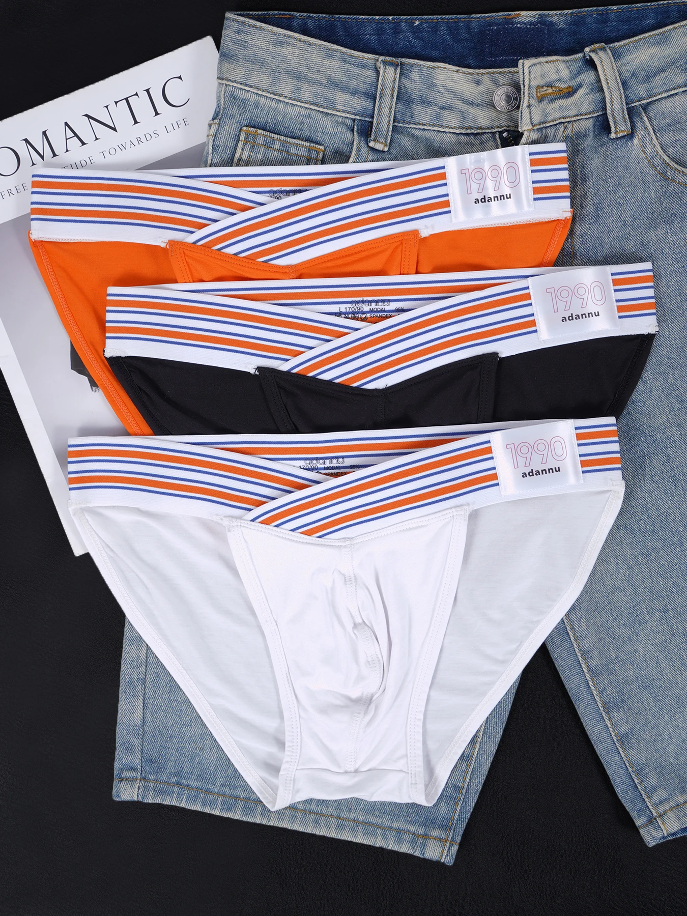 

3PCS Men's Sexy Underwear, Modal Material, Soft Skin-Friendly, Breathable & Great Wrap Fit