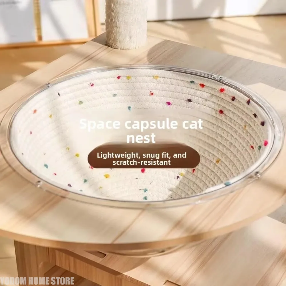 Washable Breathable Cotton Rope Bed Mat Soft round Design Indoor Tower Scratching Resistant Cool in Summer Warm