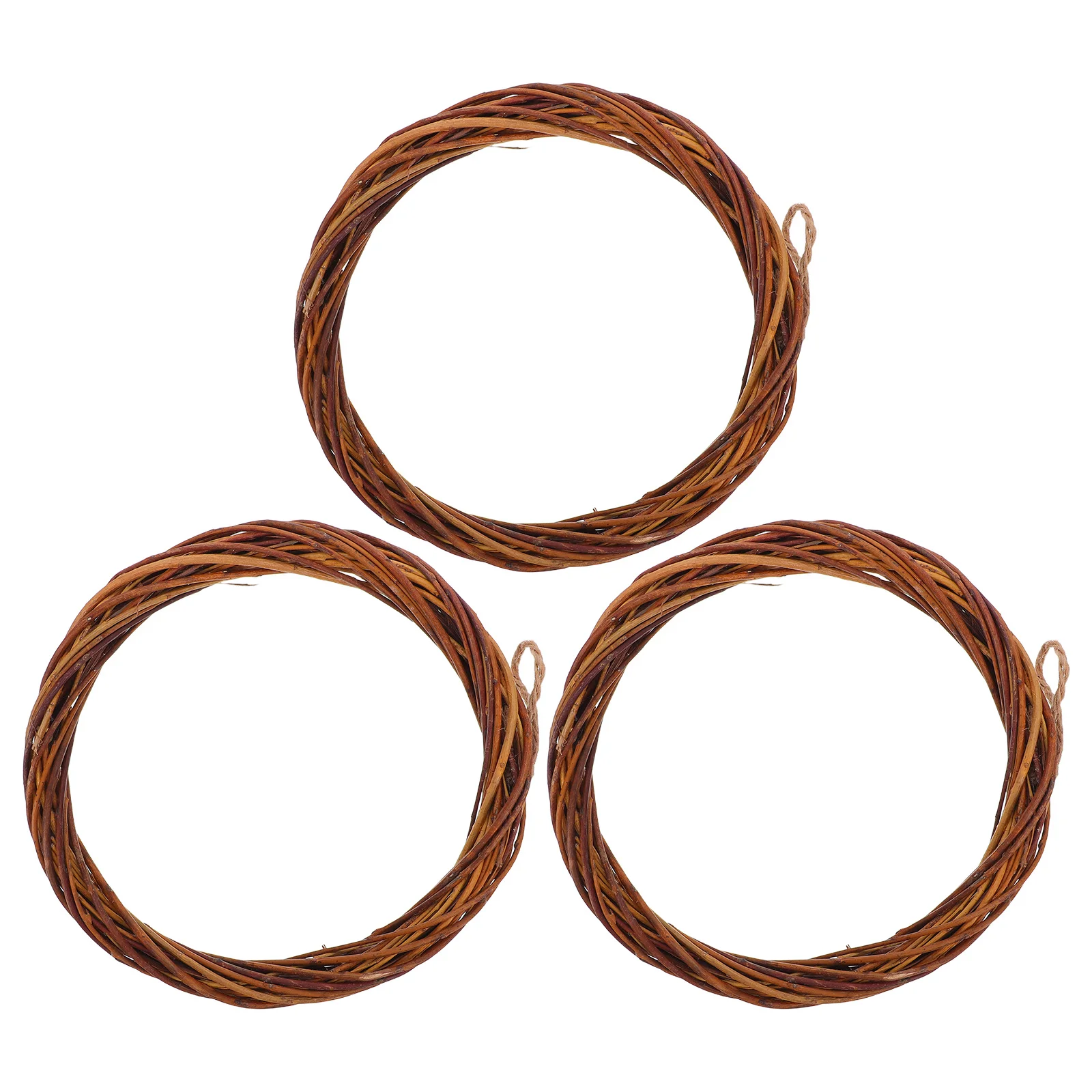 

3Pcs Rattan Vine Wreaths Handwoven Round Twig Wreath Forms for Holiday Wedding DIY Christmas Grapevine Branch Garland Party
