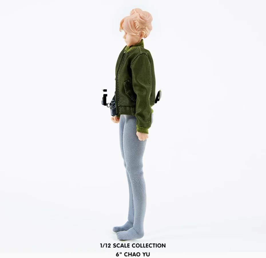 1/12 roupas de soldado feminino na moda casaco com zíper jaqueta calças de yoga modelo acessórios de brinquedo caber 6 ''figura de ação corpo em estoque