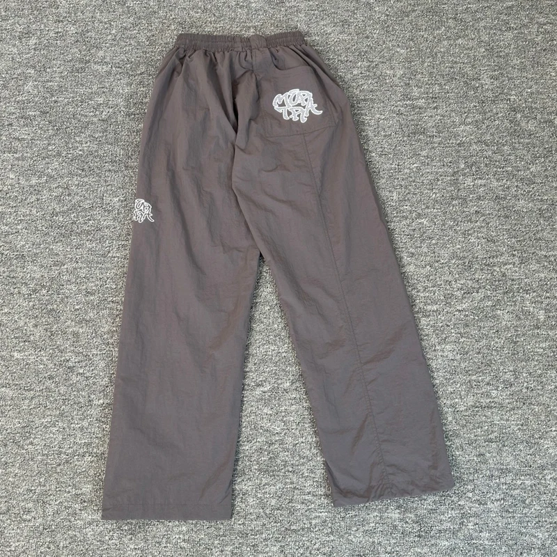 

Спортивные штаны Mertra, осенние новые модные универсальные повседневные брюки для мужчин и женщин, нейлоновые брюки с вышивкой в сращенных цветах