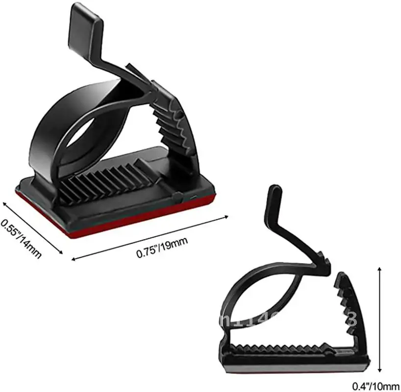 مشابك كابل ذاتية اللصق ، حامل سلك أسود ، مشبك منظم ، إدارة سلك ، مشبك سلك سيارة ، ملحقات ، 20 * *